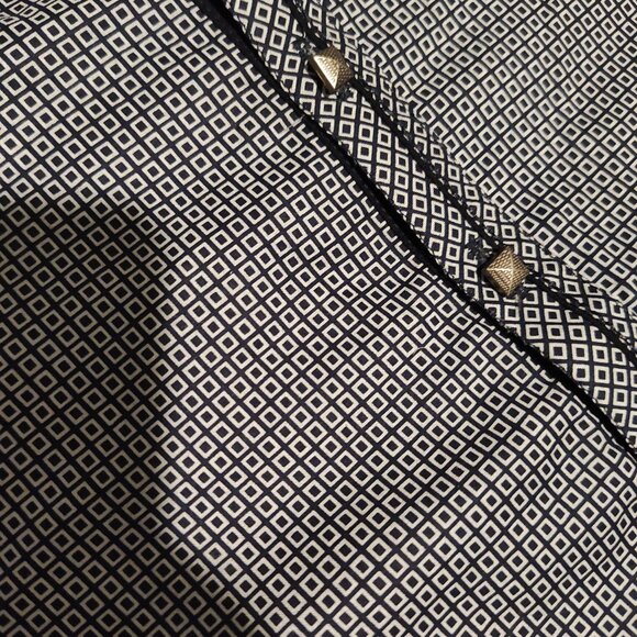 Men's Indian Kurta - Black & Grey / Cultural Garment - Picture 3 of 4